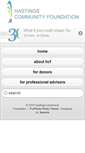 Mobile Screenshot of hastingscommunityfoundation.org